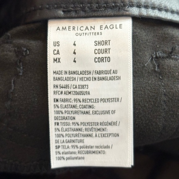 AmericanEagle outfitters black faux leather curvy classic bootcut jeans 28 short - Picture 11 of 16